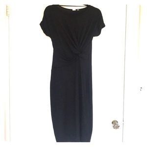 Twist front jersey dress